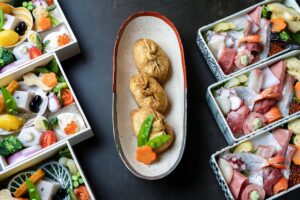 年始の挨拶でおせちに触れる文例は？